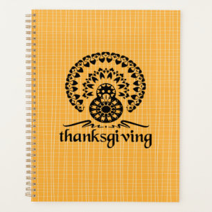 Agenda Día de Acción de Gracias Mandala Turkey Boho Arte 