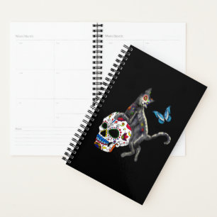 Agenda Día De La Calavera De Azúcar De Gato Muerto Y Mari