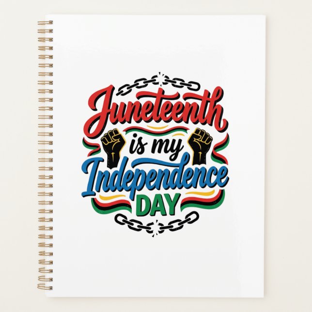 Agenda Día de la Independencia de Juneteenth Diseño de ca (Anverso)