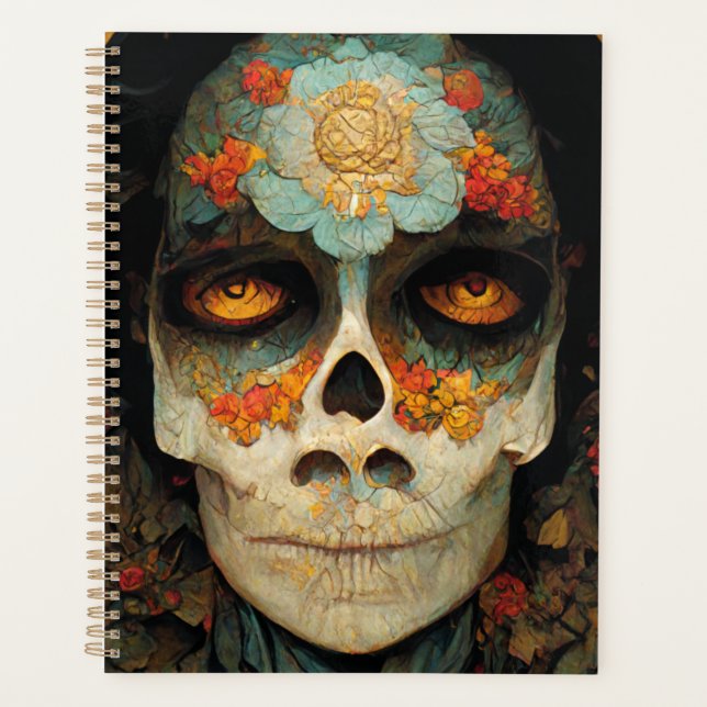 Agenda Día De Los Muertos 1 Cráneo De Fantasía (Anverso)
