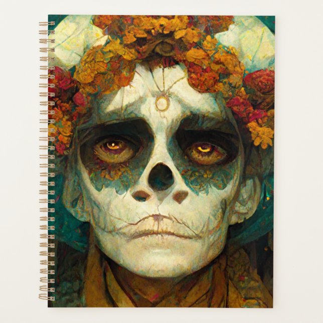 Agenda Día De Los Muertos 2 Cráneo De Fantasía (Anverso)