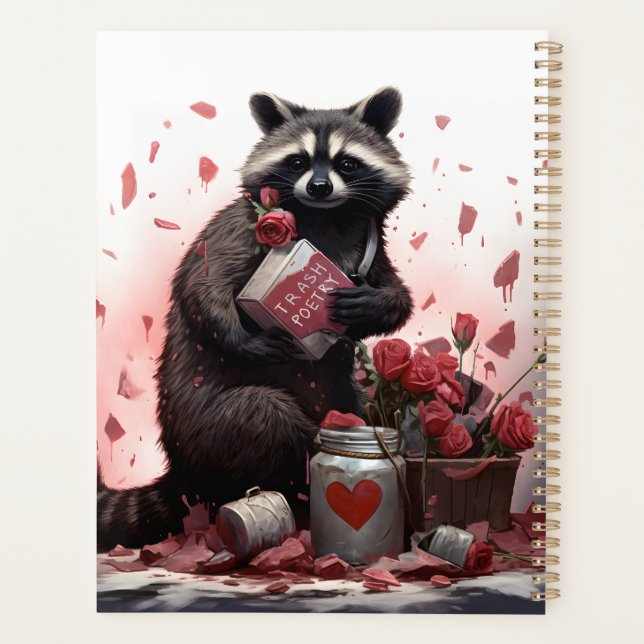 Agenda Día de San Valentín de poesía de Raccoon basura (Reverso)