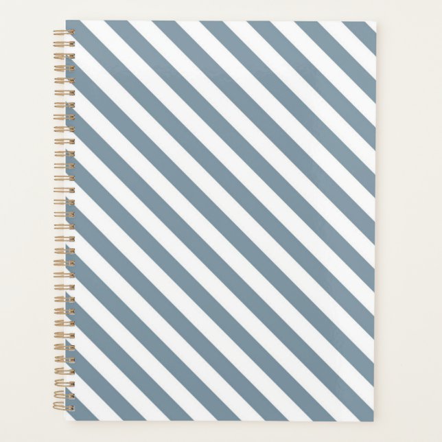 Agenda Diagonal blue and white stripes pattern (Anverso)