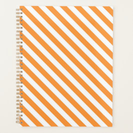 Agenda Diagonal orange and white stripes pattern