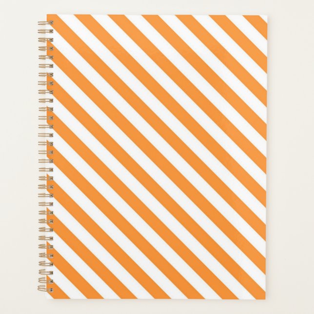 Agenda Diagonal orange and white stripes pattern (Anverso)