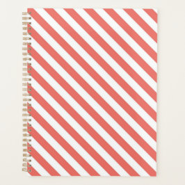 Agenda Diagonal pattern of pink and white stripes
