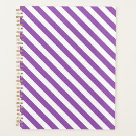 Agenda Diagonal purple and white stripes pattern