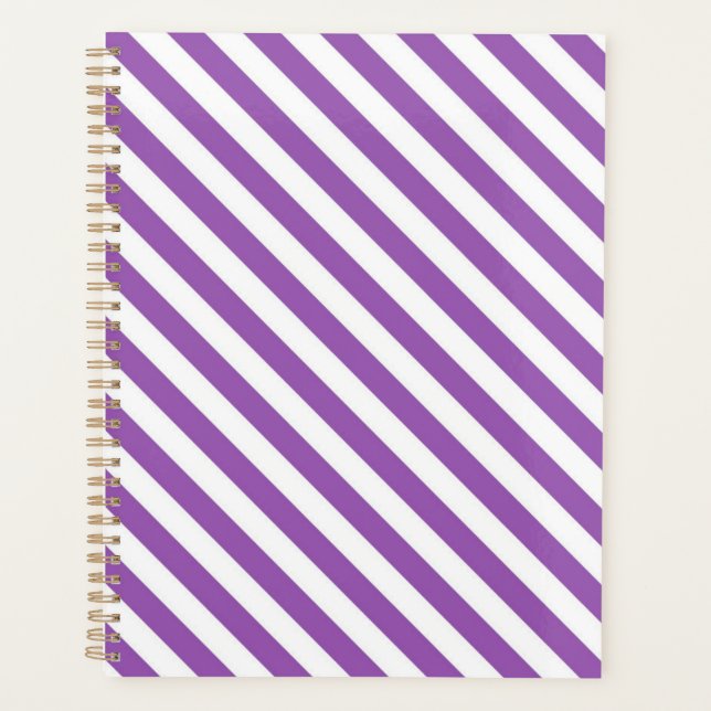 Agenda Diagonal purple and white stripes pattern (Anverso)