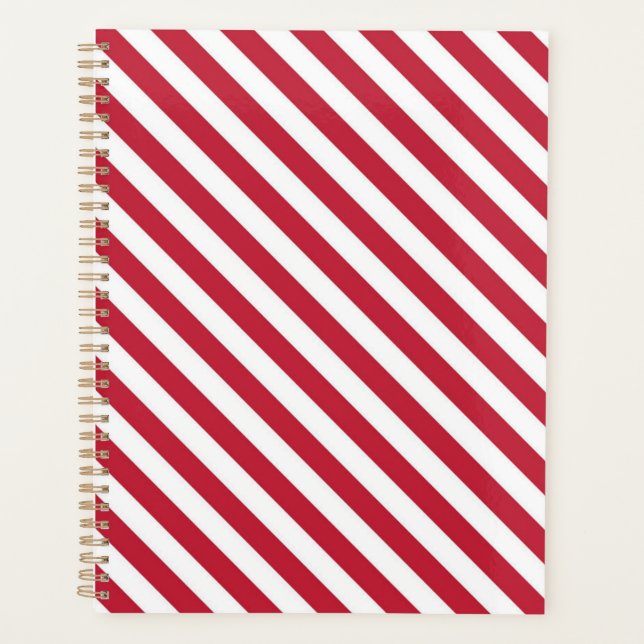 Agenda Diagonal red and white stripes pattern (Anverso)
