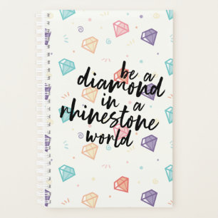 Agenda Diamante en un mundo Diamante de imitación