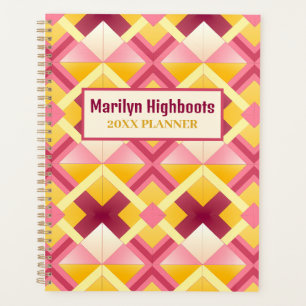 Agenda Diamantes rosas y amarillos