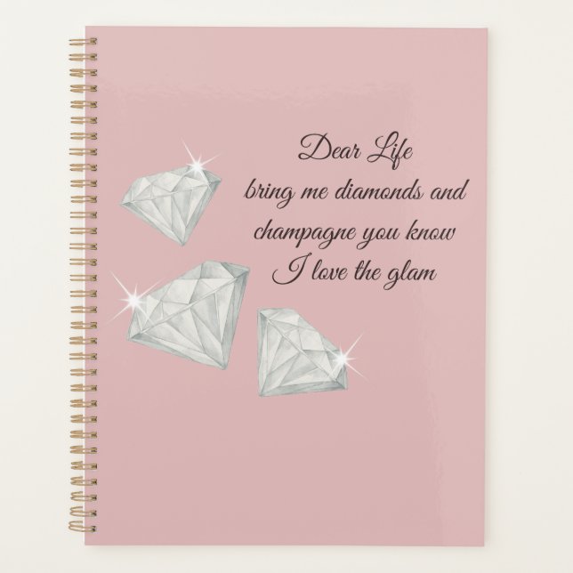 Agenda Diamonds & Champagne Quote – Dear Life Edition (Anverso)