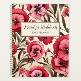 Agenda Dianthus rojo y rosa