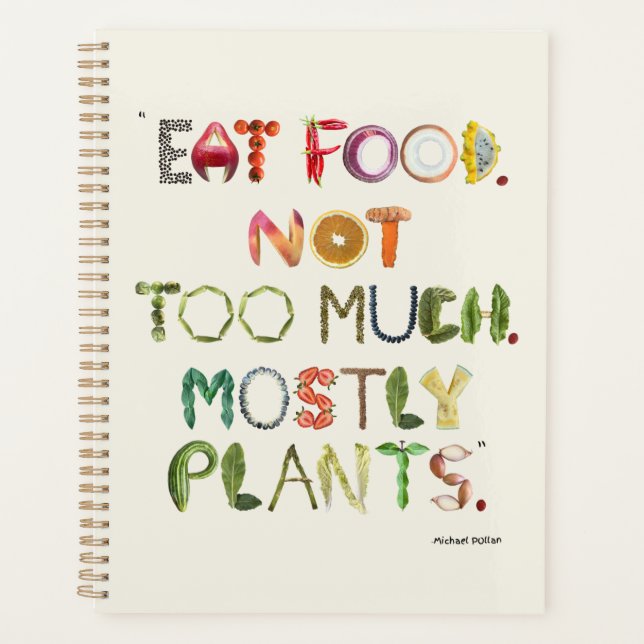 Agenda Diario de alimentos genial para la dieta completa  (Anverso)