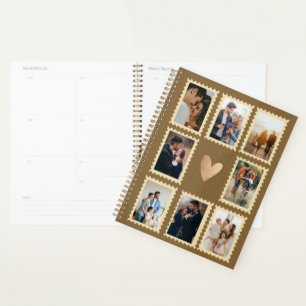 Agenda Diario de Amor de Aniversario de Colage de Fotos d