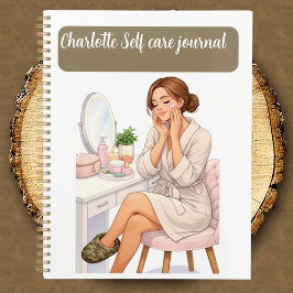 Agenda Diario de autocuidado con nombre personalizado y e