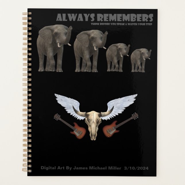 Agenda Diario de fechas de James Michael Miller (Anverso)