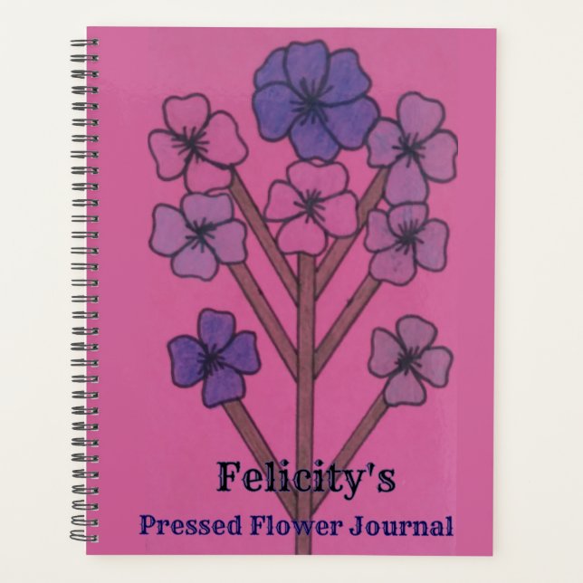 Agenda Diario de flores prensadas de Felicity (Anverso)