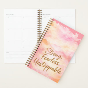 Agenda Diario de Motivación Fuerte Intrépida Imparable