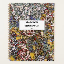 Agenda Diario floral de vidrio templado personalizado