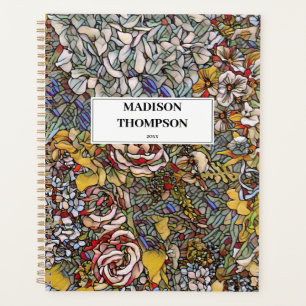 Agenda Diario floral de vidrio templado personalizado