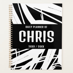 Agenda Diario personal de Black And White Retro