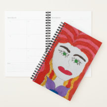Dibujo abstracto: cara de un Chica de Red Haired