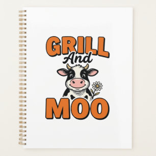 Agenda Dibujo de camiseta vintage Grill And Moo Vaca Dive