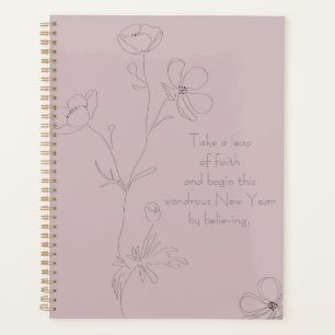Agenda dibujo de flores de mariposa