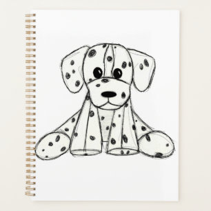 Agenda Dibujo de perro de peluche dálmata contorno simple