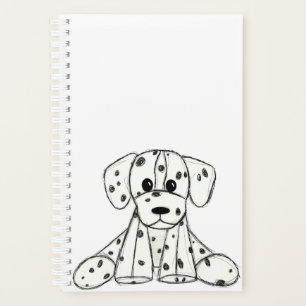 Agenda Dibujo de perro de peluche dálmata contorno simple
