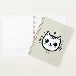Agenda Dibujo de tipo chileno | Blanco y negro | Minimali