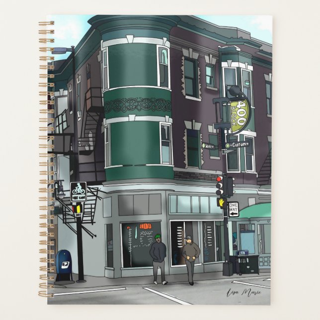 Agenda Dibujo del centro de Madison, Wisconsin (Anverso)