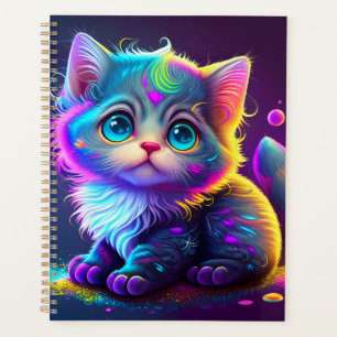 Agenda Dibujo digital de gatos de color lindo-79827