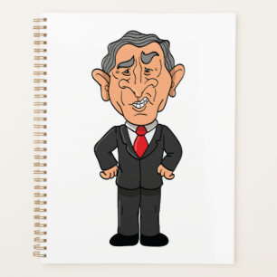 Agenda Dibujo divertido de George W Bush