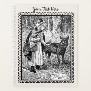 Agenda Dibujo enmarcado de color blanco negro de color ro