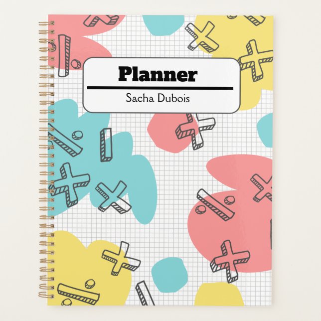 Agenda Dibujo Pastel personalizado (Anverso)