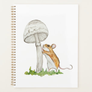 Agenda Dibujo realista de un ratón de campo divertido y m