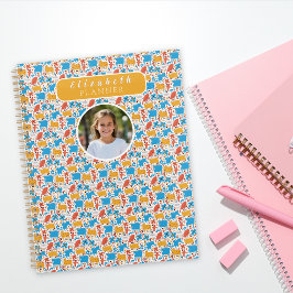 Agenda Dibujos Animales Coloridos Nombre Personalizado Fo