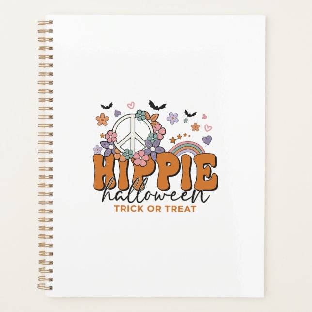Agenda Dicho divertido de Halloween Hippie Halloween (Anverso)