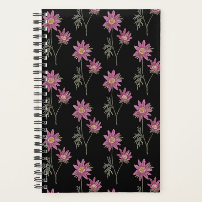 Agenda Dill Daisy Planner - Patrón negro (Anverso)