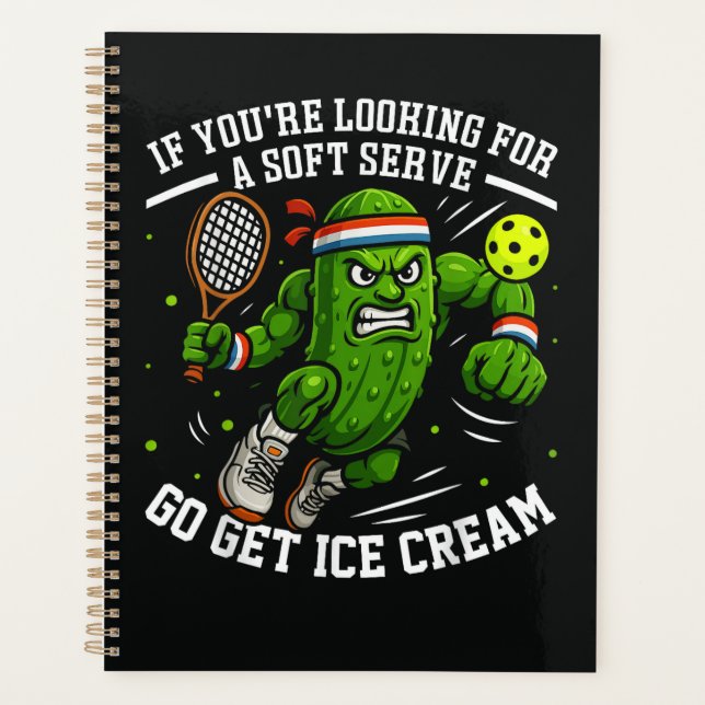 Agenda Dill Funny Jugando Pickleball (Anverso)