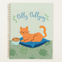 Agenda Dilly Dallying Naranja Cat