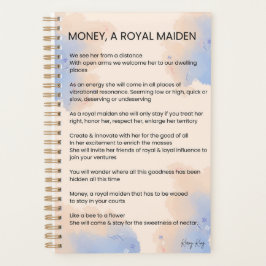 Agenda Dinero, poesía Inspiradora real de Maiden