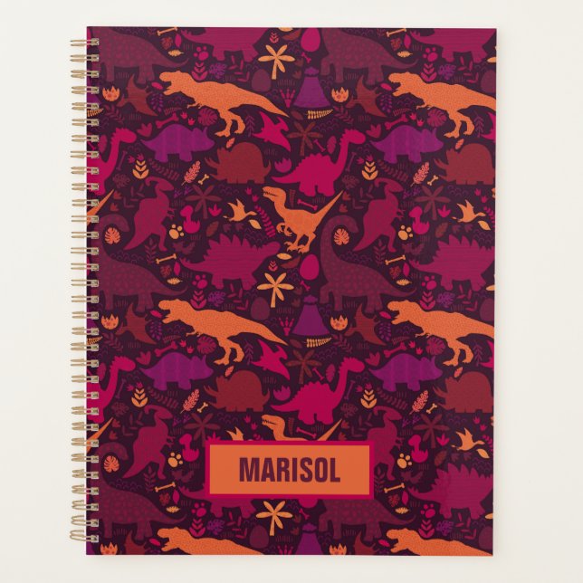 Agenda Dino Doodle Silhouettes Niños Dinosaurio (Anverso)