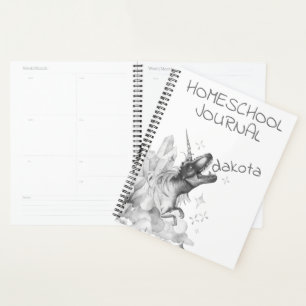 Agenda Dinocorn Silver Colegio Unicorn Dinosaur Homesch