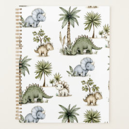 Agenda Dinosaurios Bebés Adorables en Acuarela