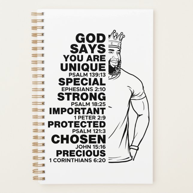 Agenda Dios dice que soy melanina hombres papá negro cris (Anverso)