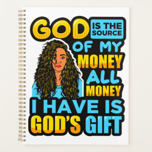 Agenda Dios es mi fuente Melanin Sista Chica Negro Magia