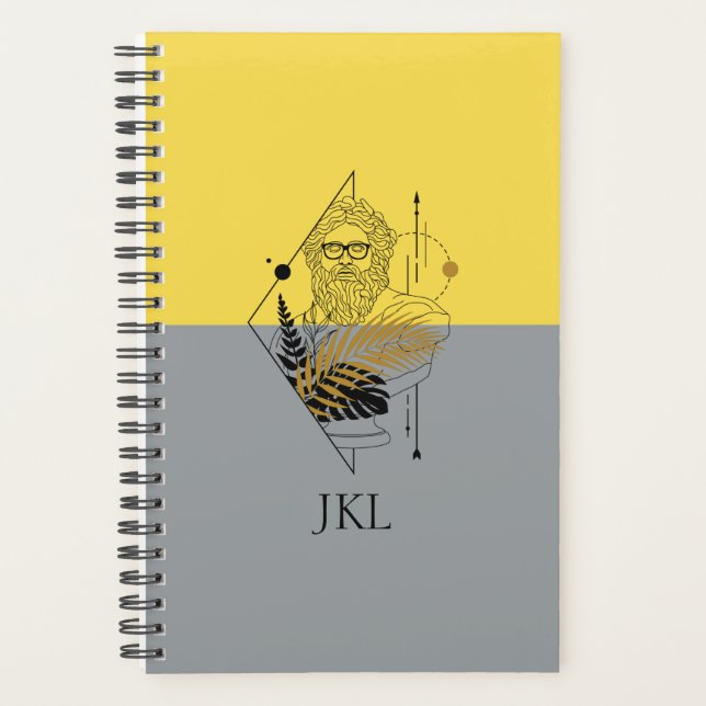 Agenda Dios Olímpico Hipster Colorblock Monograma (Anverso)